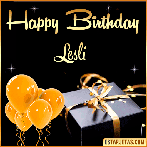 Happy Birthday gif  Lesli