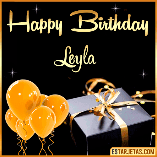 Happy Birthday gif  Leyla