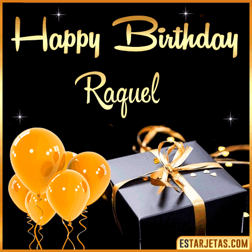 Happy Birthday gif  Raquel