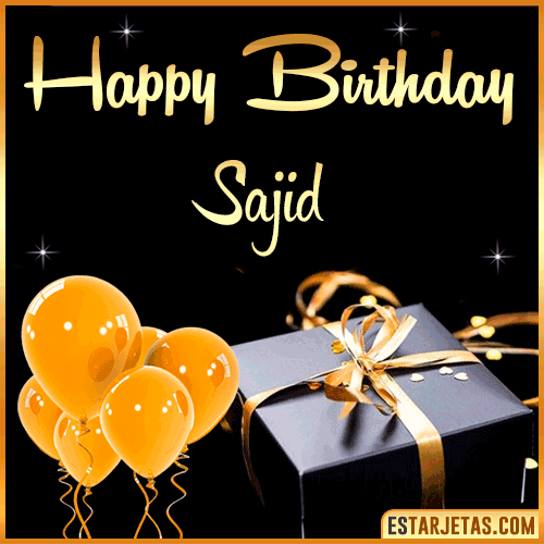 Happy Birthday gif  Sajid