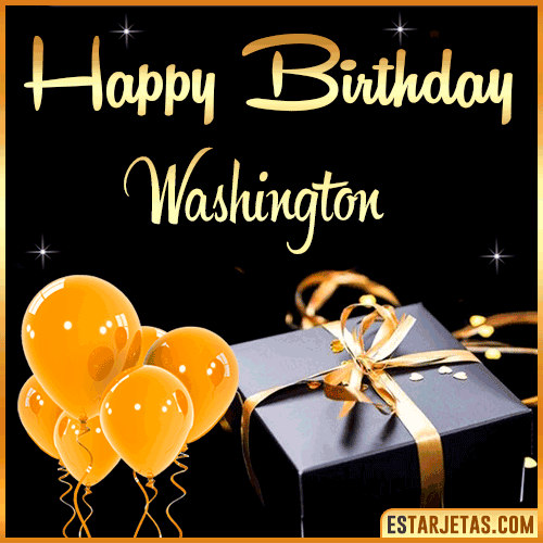 Happy Birthday gif  Washington