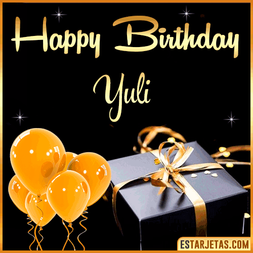 Happy Birthday gif  Yuli