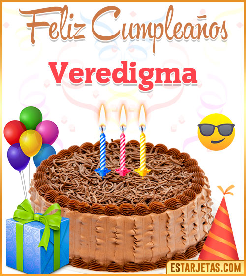Imágenes de pastel de Feliz Cumpleaños para  Veredigma