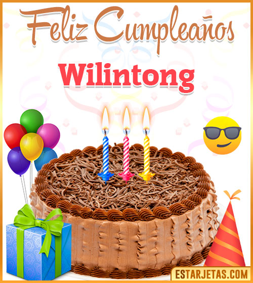 Imágenes de pastel de Feliz Cumpleaños para  Wilintong