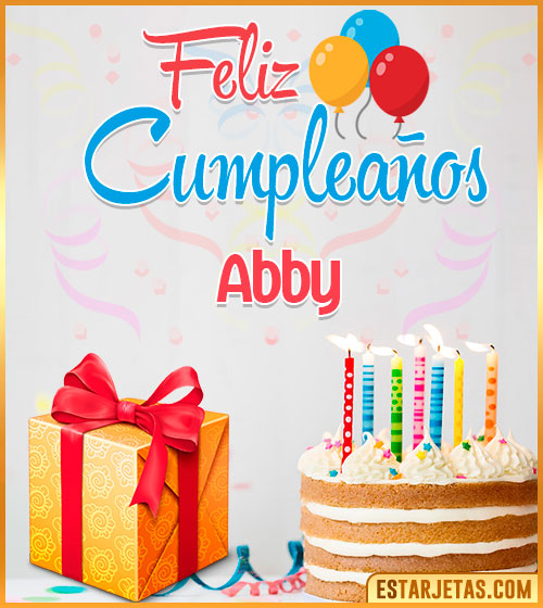Imágenes de pastel de Cumpleaños para  Abby