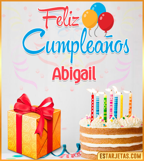 Imágenes de pastel de Cumpleaños para  Abigail