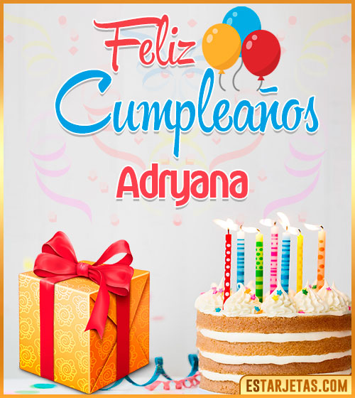 Imágenes de pastel de Cumpleaños para  Adryana