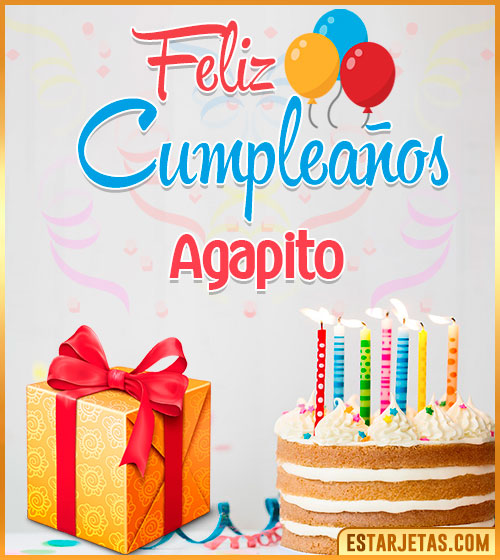Imágenes de pastel de Cumpleaños para  Agapito