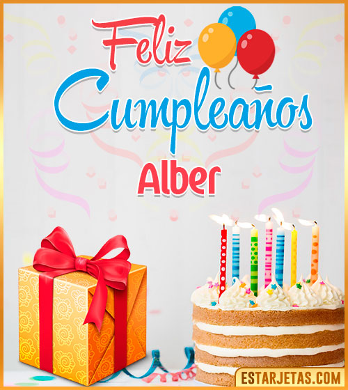 Imágenes de pastel de Cumpleaños para  Alber