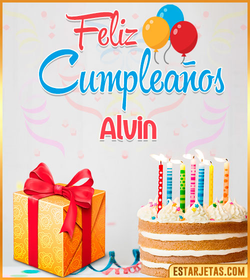 Imágenes de pastel de Cumpleaños para  Alvin
