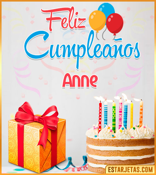 Imágenes de pastel de Cumpleaños para  Anne