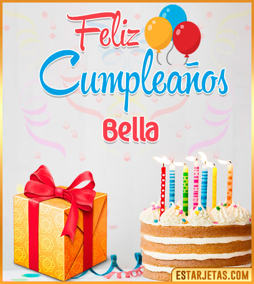 Imágenes de pastel de Cumpleaños para  Bella