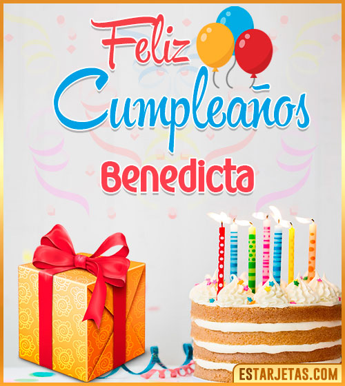 Imágenes de pastel de Cumpleaños para  Benedicta