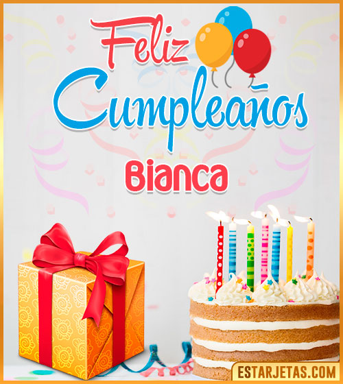 Imágenes de pastel de Cumpleaños para  Bianca