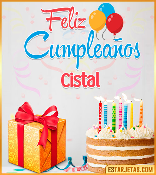 Imágenes de pastel de Cumpleaños para  Cistal