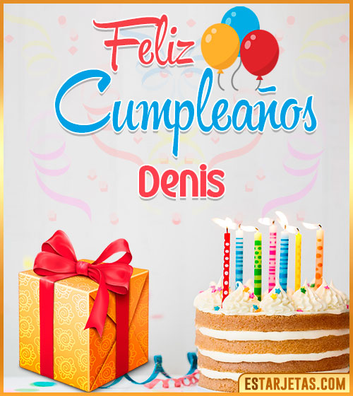 Imágenes de pastel de Cumpleaños para  Denis