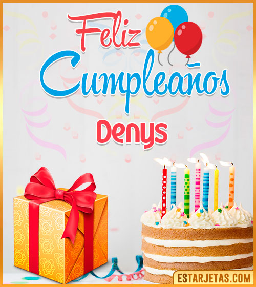 Imágenes de pastel de Cumpleaños para  Denys