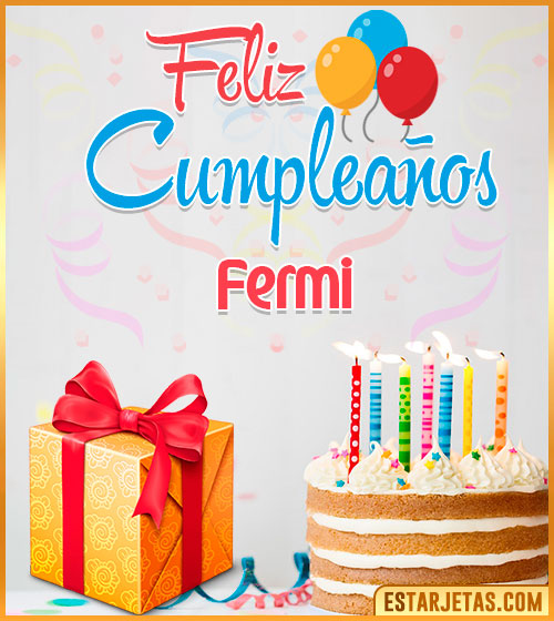 Imágenes de pastel de Cumpleaños para  Fermi