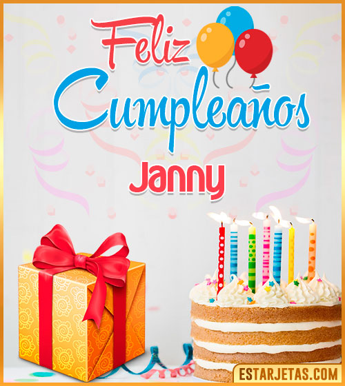 Imágenes de pastel de Cumpleaños para  Janny