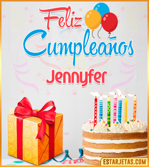 Imágenes de pastel de Cumpleaños para  Jennyfer