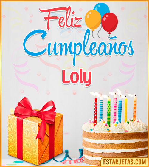 Imágenes de pastel de Cumpleaños para  Loly
