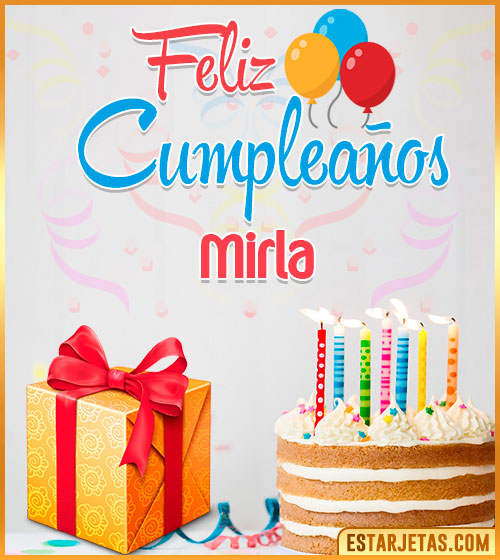 Imágenes de pastel de Cumpleaños para  Mirla