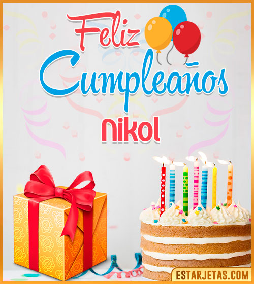 Imágenes de pastel de Cumpleaños para  Nikol