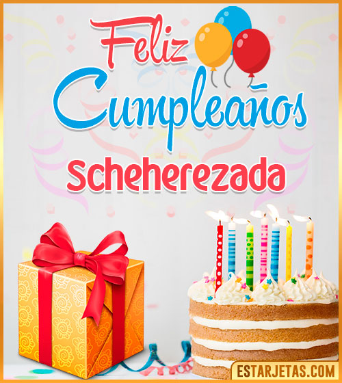 Imágenes de pastel de Cumpleaños para  Scheherezada