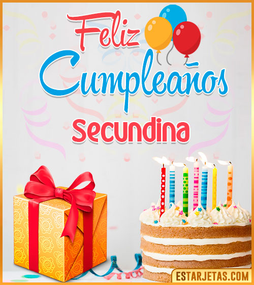 Imágenes de pastel de Cumpleaños para  Secundina