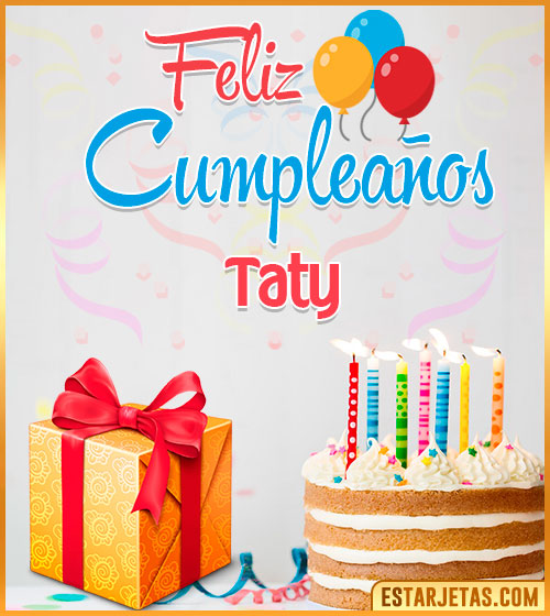 Imágenes de pastel de Cumpleaños para  Taty