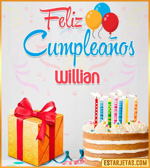 Imágenes de pastel de Cumpleaños para  Willian