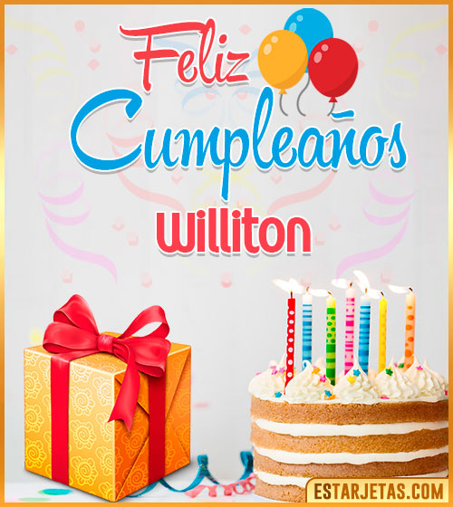 Imágenes de pastel de Cumpleaños para  Williton