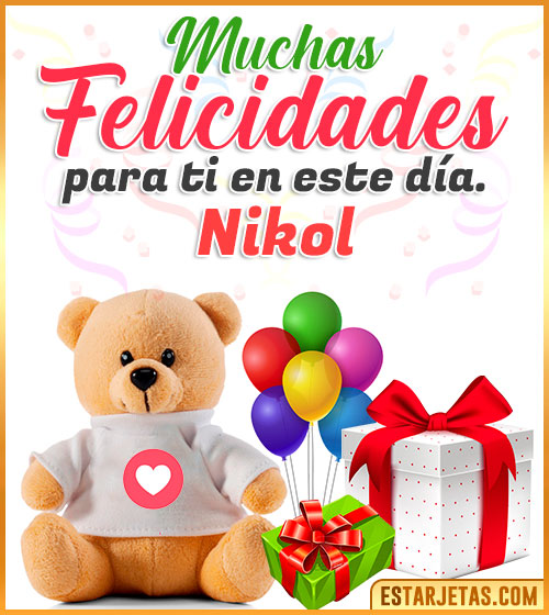 Imágenes Bonitas de Cumpleaños  Nikol