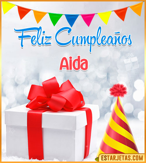 Imágenes de Cumpleaños con nombre  Aida