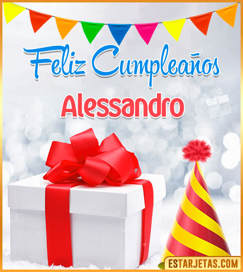 Imágenes de Cumpleaños con nombre  Alessandro
