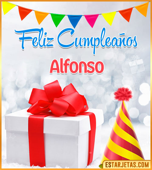 Imágenes de Cumpleaños con nombre  Alfonso