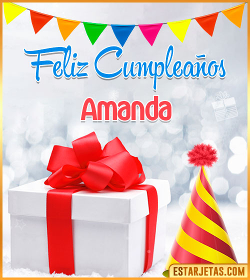 Imágenes de Cumpleaños con nombre  Amanda