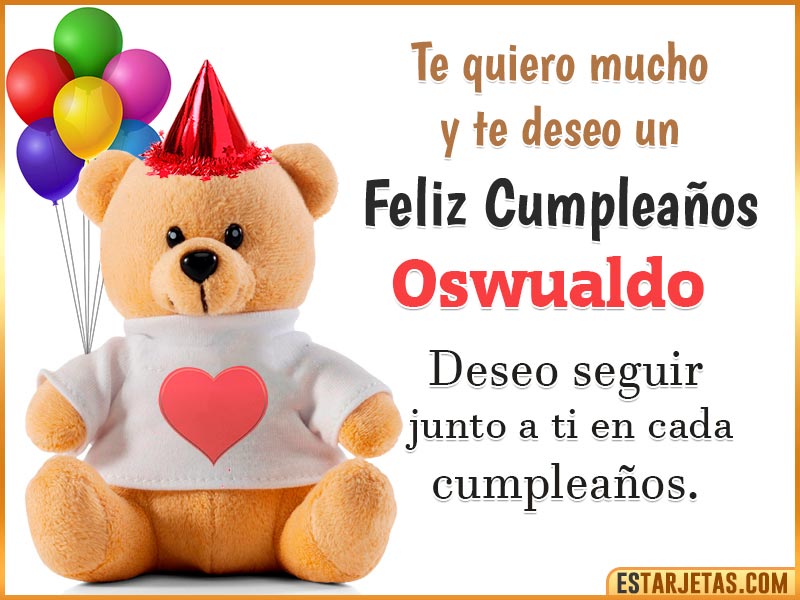 Tarjeta para felicitar a  Oswualdo