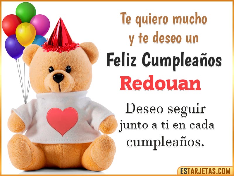 Tarjeta para felicitar a  Redouan