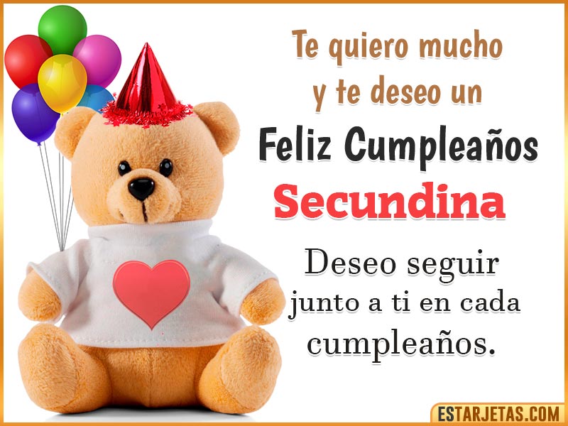 Tarjeta para felicitar a  Secundina