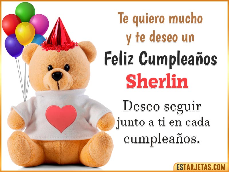 Tarjeta para felicitar a  Sherlin