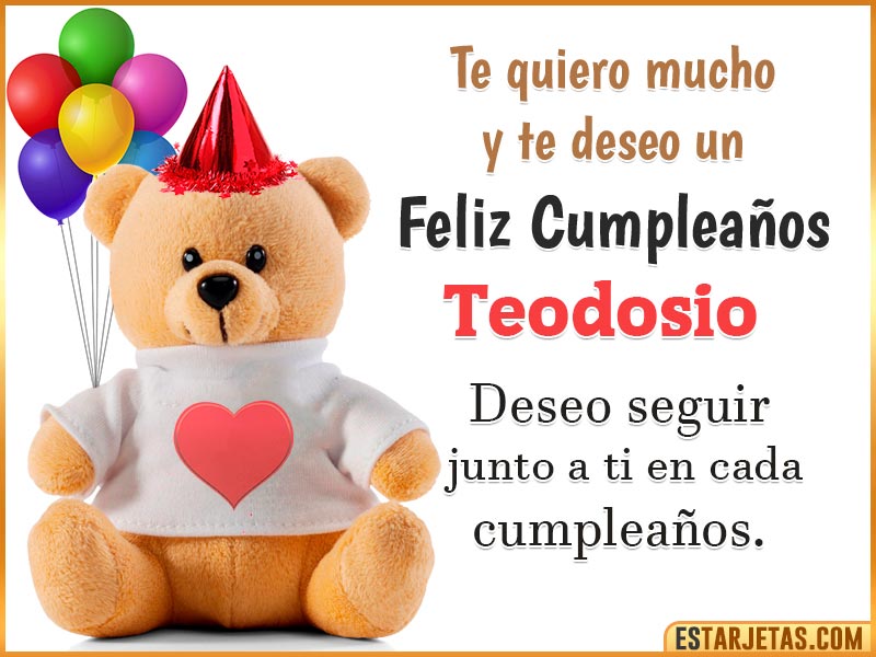 Tarjeta para felicitar a  Teodosio
