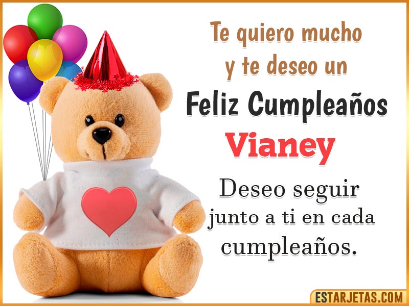 Tarjeta para felicitar a  Vianey