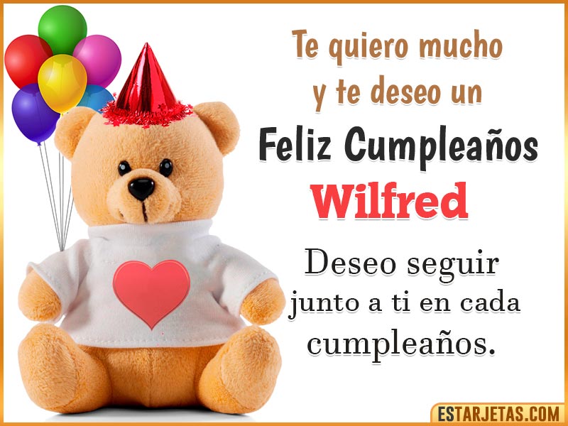 Tarjeta para felicitar a  Wilfred