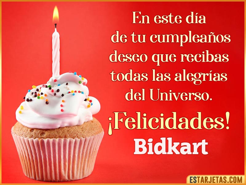 Tarjetas con mensajes de cumpleaños para  Bidkart