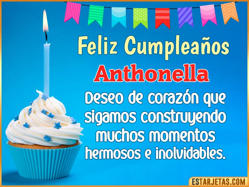 tarjetas Feliz Cumpleaños para ti Anthonella