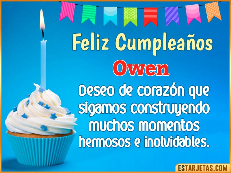 tarjetas Feliz Cumpleaños para ti Owen