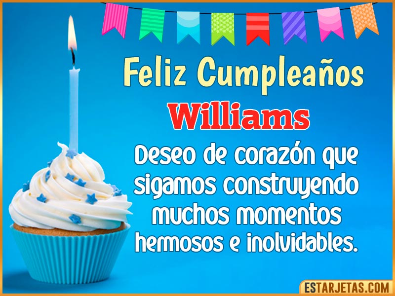 tarjetas Feliz Cumpleaños para ti Williams