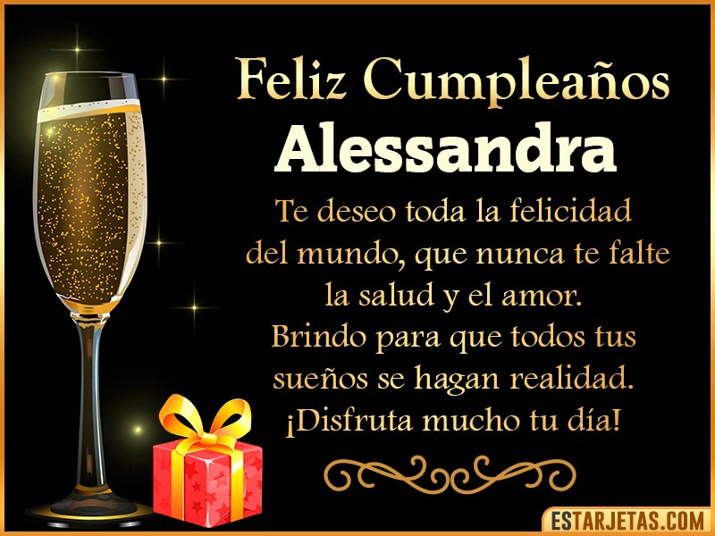 Tarjetas de Cumpleaños feliz Cumpleaños  Alessandra