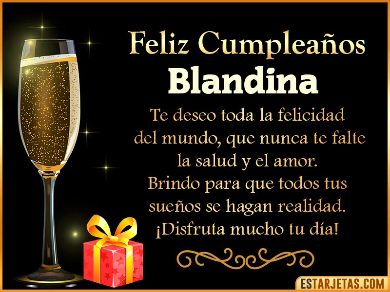 Tarjetas de Cumpleaños feliz Cumpleaños  Blandina